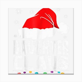 Daughter Claus Christmas Pajama Family Matching Xmas Canvas Print