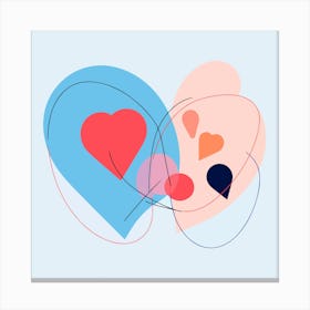 Abstract Heart Canvas Print