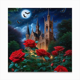 Roses In The Night Canvas Print