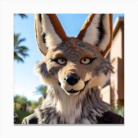 Wolf In A Suit Canvas Print