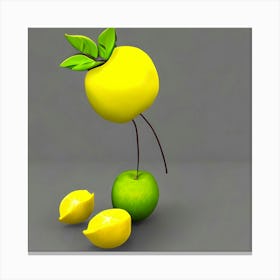 Apple And Lemon Canvas Print