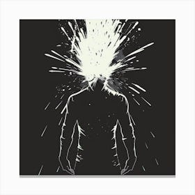 Man With His Head In The Air Canvas Print