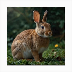 Rabbit In The Grass Canvas Print