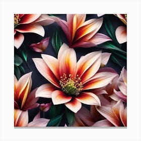 Floral Wallpaper 4 Canvas Print