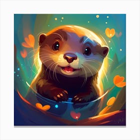 Cute Otter Canvas Print