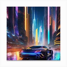 Futuristic City 80 Canvas Print