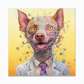 Dog In A Suit Canvas Print