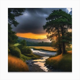 Sunset In The Valley 6 Canvas Print