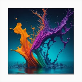 Leonardo Diffusion Water And Colorful F 0 Canvas Print