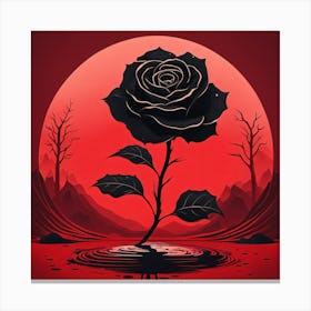 Black Rose 3 Canvas Print