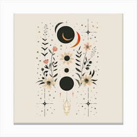 Minimalist Boho Celestial Moon 18 Canvas Print