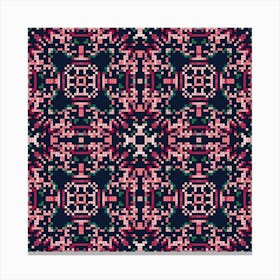 Beautiful knitted embroidery. Geometric ethnic oriental pattern traditional 5 Canvas Print
