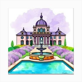 House With Lavender Canvas Print