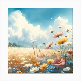 Field Of Flowers 1 Canvas Print