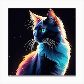 Cat With Blue Eyes Canvas Print