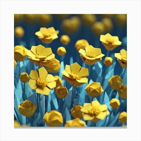 Origami Flowers Canvas Print