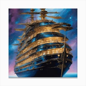 Ship In The Night Canvas Print