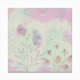 Flowers Nature Meadow Background Canvas Print