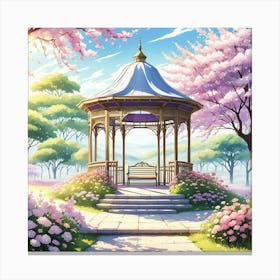 Beautiful Spring gazebo Canvas Print