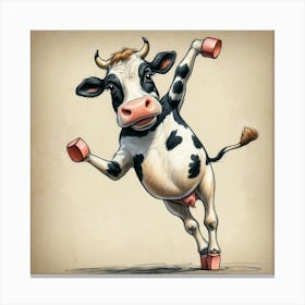 Cow Dancing 2 Canvas Print