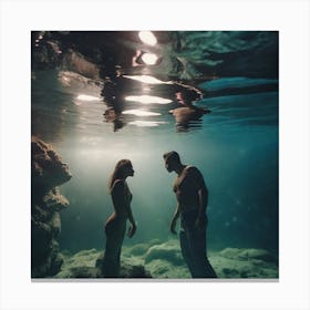 Underwater Couple 2 Canvas Print