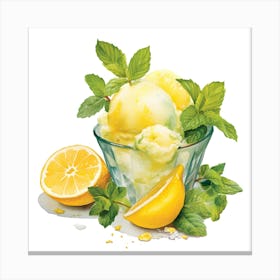 Lemon Ice Cream Canvas Print