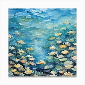 leafs on water Canvas Print