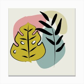 Leaf And A Flower Canvas Print