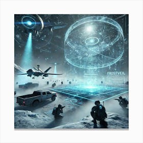 A Futuristic Sci Fi Depiction Of The Frostveil Clo Disrupt Detection Canvas Print