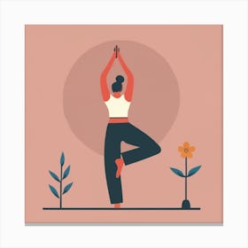 Yoga Woman In Yoga Pose Canvas Print