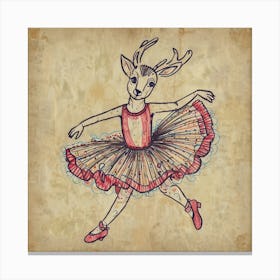 Deer Ballerina 8 Canvas Print