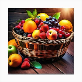 Basket Of Fruit 14 Canvas Print