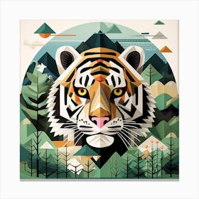 Tiger In The Forest Canvas Print