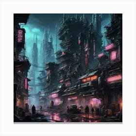 Futuristic City 61 Canvas Print