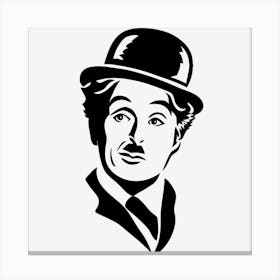 Face Of Charlie Chaplin Canvas Print