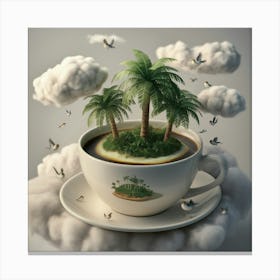 Island In A Cup 6 Canvas Print