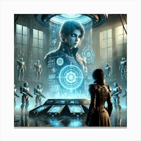 A Dramatic And Emotional Sci Fi Scene Titled Shad Canvas Print