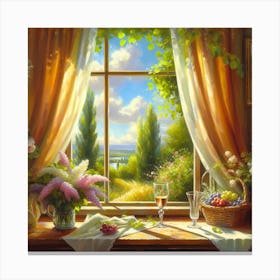 Springtime Tea Canvas Print