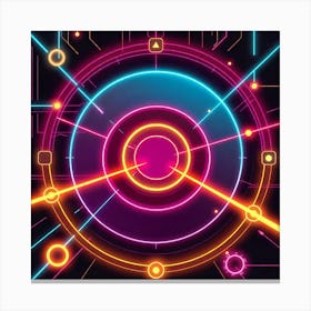 Retro Futuristic Elements,Retro Futuristic Background,Retro Futuristic Templates (37) Canvas Print