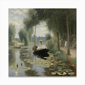 La Grenouillère, Claude Monet 1 Canvas Print