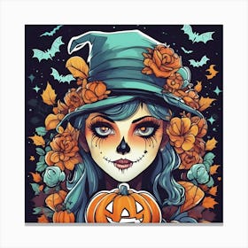 Halloween Girl 2 Canvas Print