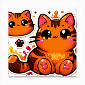 Orange tubby cat 3 Canvas Print