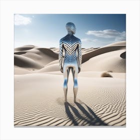 Man In The Desert 133 Canvas Print