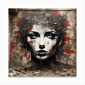 Woman'S Face Canvas Print