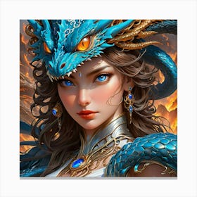 Dragon Girl khg Canvas Print