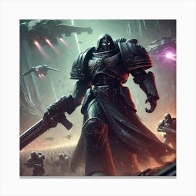 A Sci Fi Depiction Of A Voidmaster Enforcer, A Com Canvas Print