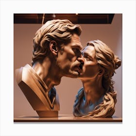 Kissing Couple Canvas Print