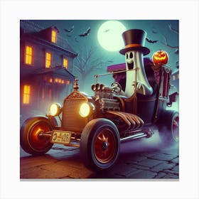 Ghost In A Car 4 Canvas Print