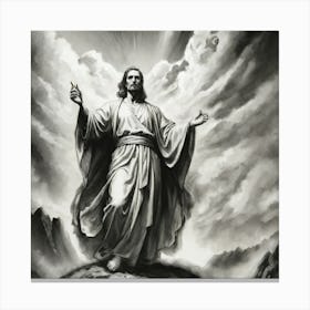 Jesus On The Mountain Canvas Print