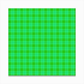 Green Checkered Background Canvas Print